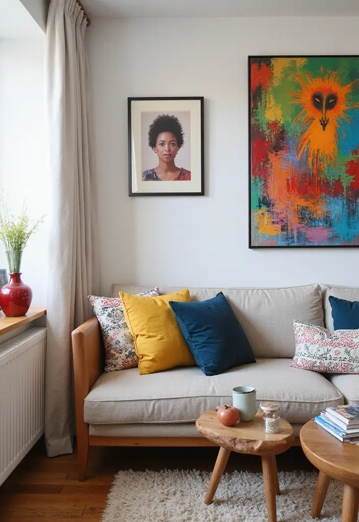 30+ Small Studio Apartment Ideas That Maximize Style and Function 12 30+ Small Studio Apartment Ideas That Maximize Style and Function - 12. Incorporate Colorful Accents