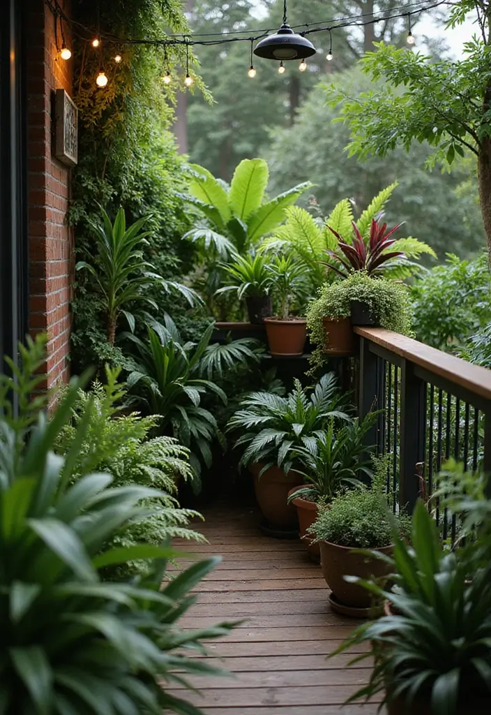25 Apartment Balcony Inspirations That Feel Like an Outdoor Oasis - 1. Lush Urban Jungle