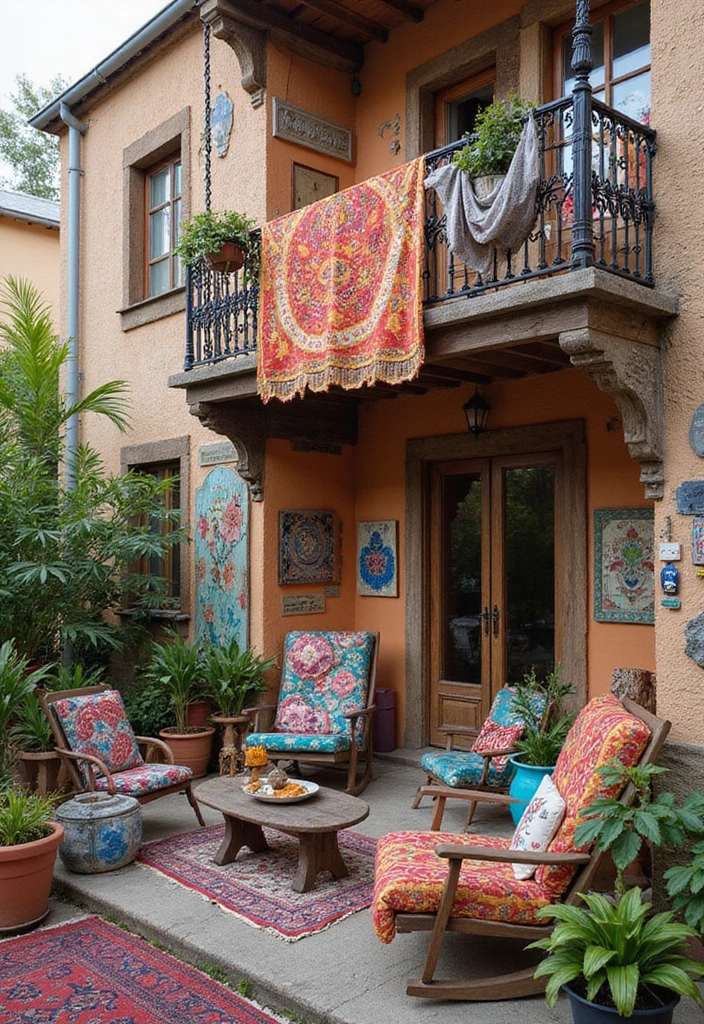 25 Apartment Balcony Inspirations That Feel Like an Outdoor Oasis - 12. Artistic Touch