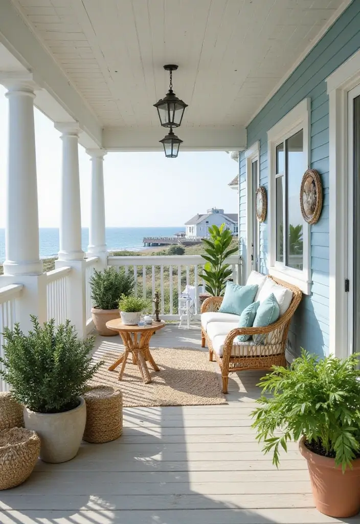 25 Apartment Balcony Inspirations That Feel Like an Outdoor Oasis - 14. Coastal Retreat