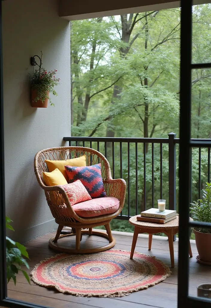 25 Apartment Balcony Inspirations That Feel Like an Outdoor Oasis - 2. Cozy Reading Nook