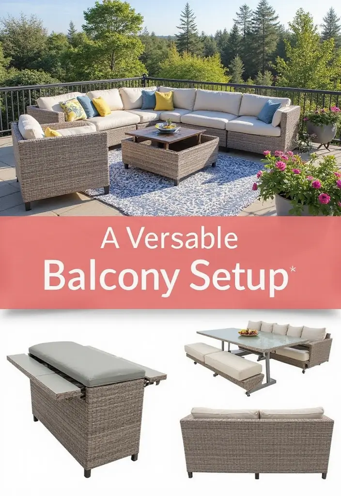 25 Apartment Balcony Inspirations That Feel Like an Outdoor Oasis - 25. Multi-Functional Space