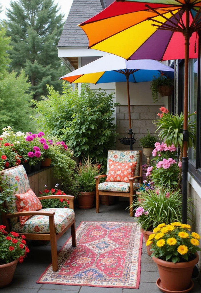 25 Apartment Balcony Inspirations That Feel Like an Outdoor Oasis - 5. Colorful Oasis