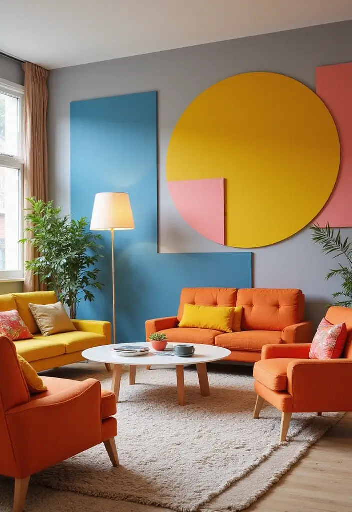 25 Modern Apartment Decor Styles That Feel Fresh and Chic - 21. Color-Block Style