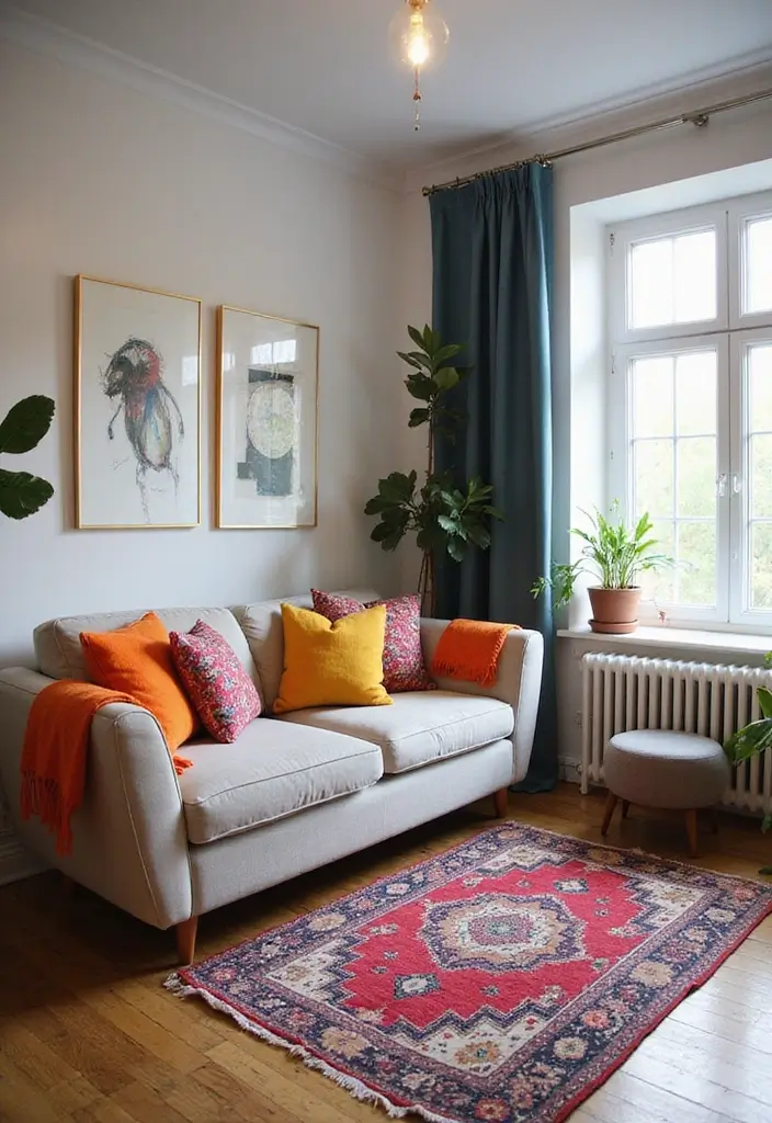 25 Small Apartment Decorating Tricks to Open Up Any Room 23 25 Small Apartment Decorating Tricks to Open Up Any Room - 23. Use Colorful Accessories
