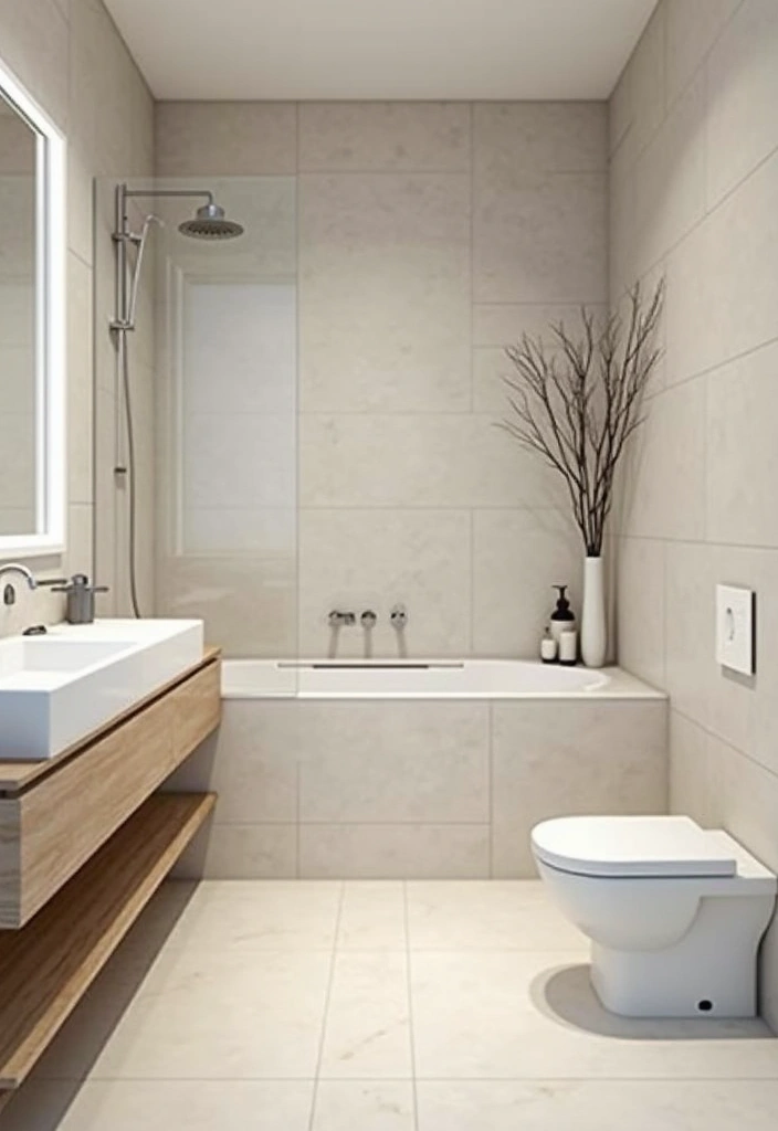 25 Small Space Bathroom Design Solutions That Impress 8 25 Small Space Bathroom Design Solutions That Impress - 8. Minimalist Decor