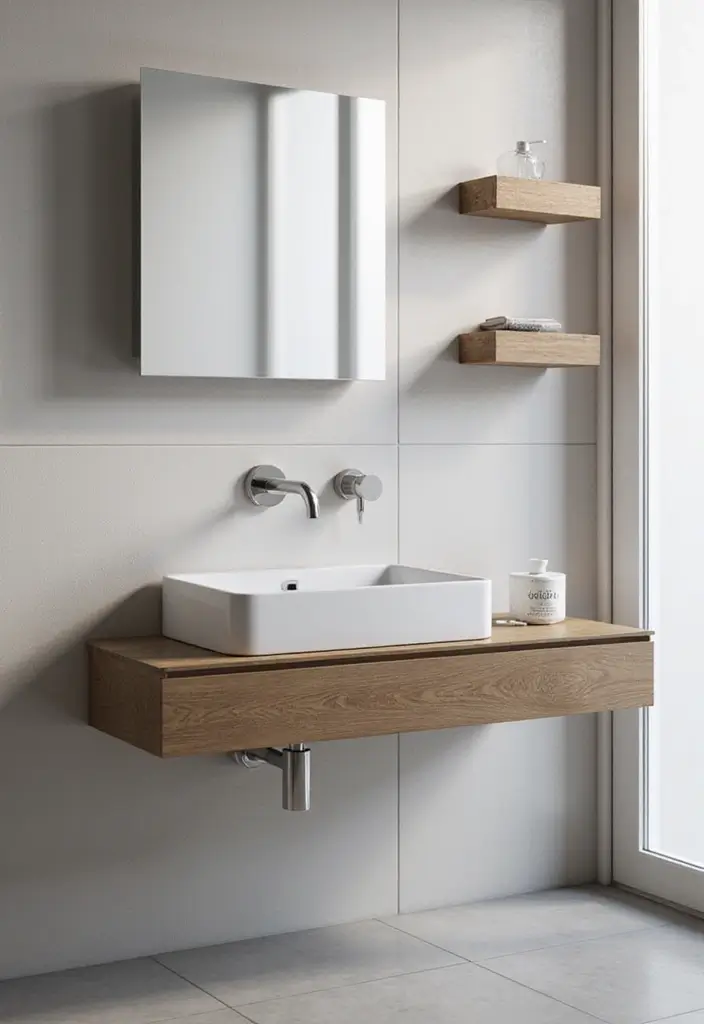 25 Small Space Bathroom Design Solutions That Impress 9 25 Small Space Bathroom Design Solutions That Impress - 9. Wall-Mounted Fixtures