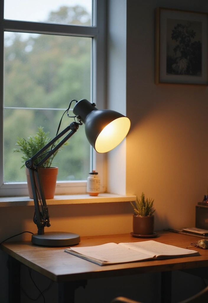 25 Small Space Office Ideas to Boost Focus and Style 13 25 Small Space Office Ideas to Boost Focus and Style - 13. Desk Lighting