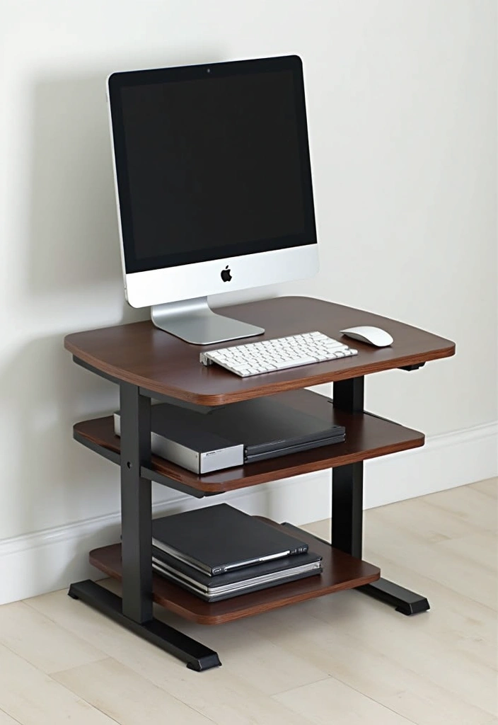 25 Small Space Office Ideas to Boost Focus and Style 18 25 Small Space Office Ideas to Boost Focus and Style - 18. Compact Computer Stands