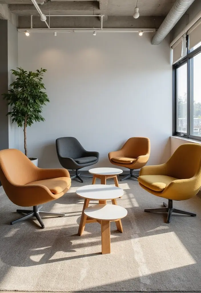 25 Small Space Office Ideas to Boost Focus and Style 25 25 Small Space Office Ideas to Boost Focus and Style - 25. Flexible Seating Options