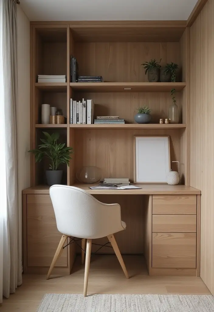 25 Small Space Office Ideas to Boost Focus and Style 4 25 Small Space Office Ideas to Boost Focus and Style - 4. Hidden Desks