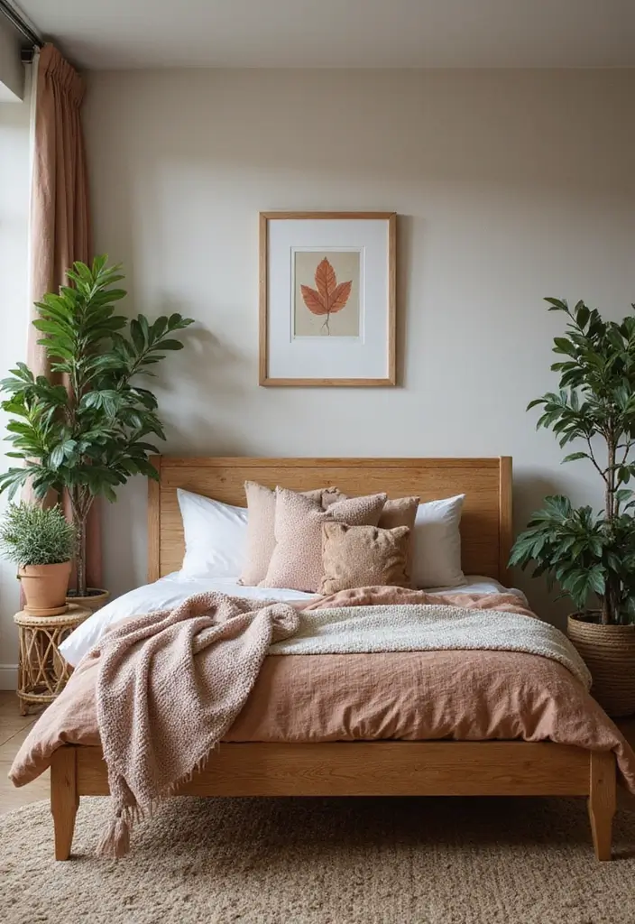 26 Apartment Bedroom Makeovers for a Cozy and Modern Vibe 1 26 Apartment Bedroom Makeovers for a Cozy and Modern Vibe - 1. Earthy Tones and Textures