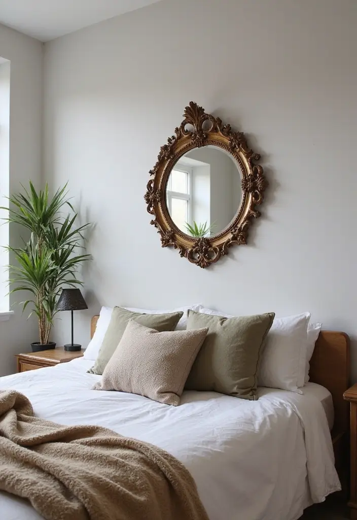26 Apartment Bedroom Makeovers for a Cozy and Modern Vibe 21 26 Apartment Bedroom Makeovers for a Cozy and Modern Vibe - 21. Incorporating Vintage Finds