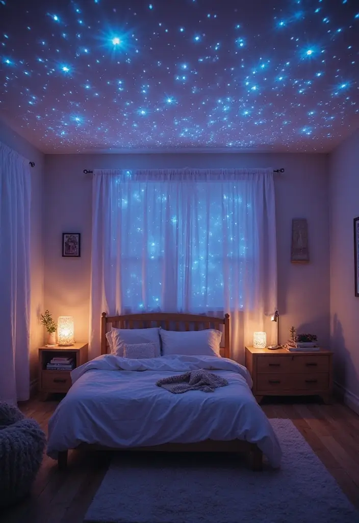 26 Apartment Lighting Ideas That Brighten Up Any Room 15 26 Apartment Lighting Ideas That Brighten Up Any Room - 15. Fiber Optic Lights