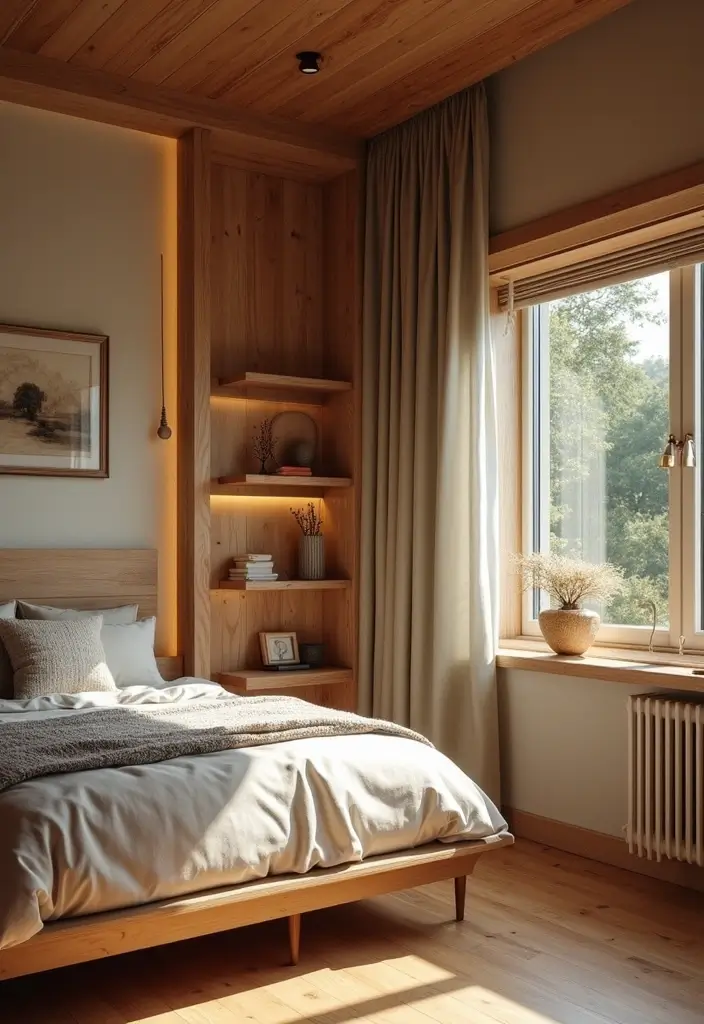 26 Bedroom Studio Ideas That Balance Comfort and Function 14 26 Bedroom Studio Ideas That Balance Comfort and Function 14. Warm Wood Accents