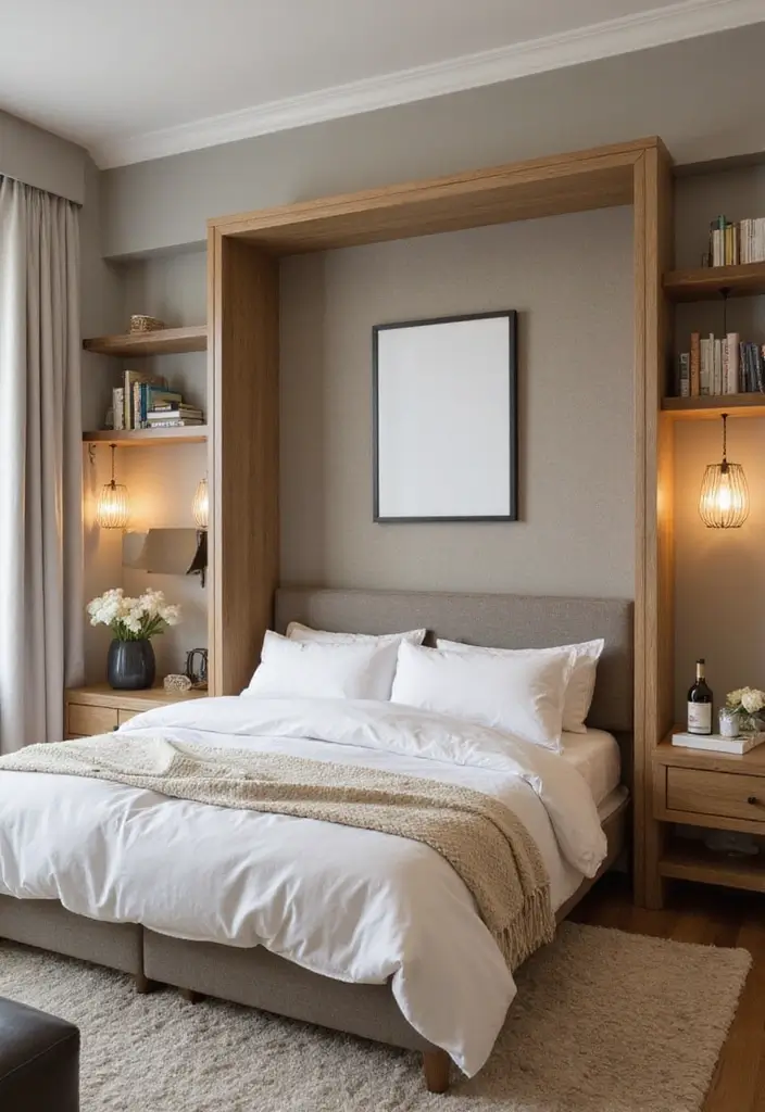 26 Bedroom Studio Ideas That Balance Comfort and Function 3 26 Bedroom Studio Ideas That Balance Comfort and Function 3. Multifunctional Murphy Bed
