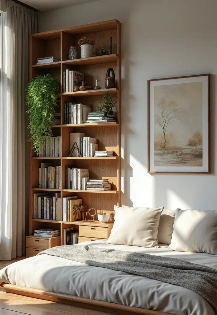 26 Bedroom Studio Ideas That Balance Comfort and Function 8 26 Bedroom Studio Ideas That Balance Comfort and Function 8. Clever Use of Vertical Space