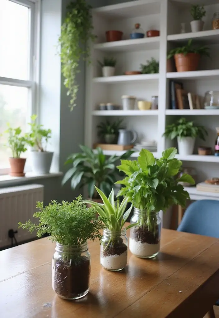 26 College Apartment Decor Ideas on a Budget 10. Upcycled Mason Jars