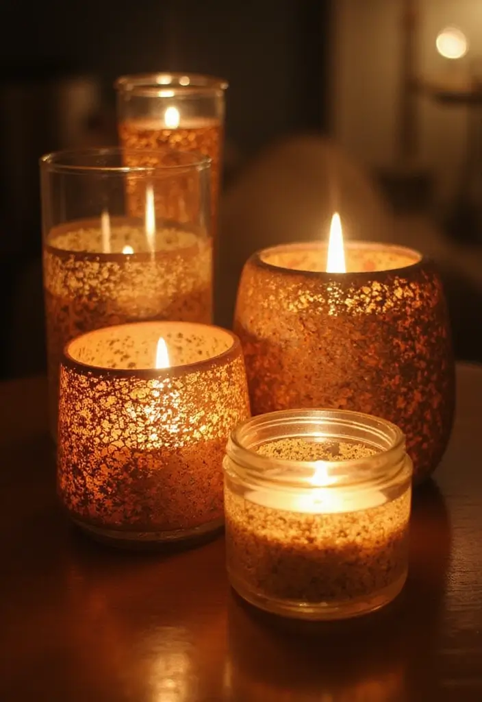26 College Apartment Decor Ideas on a Budget 19. DIY Candle Holders