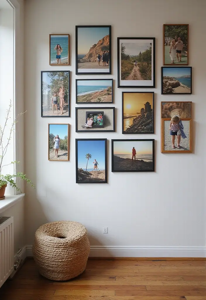 26 College Apartment Decor Ideas on a Budget 2. Custom Photo Collage
