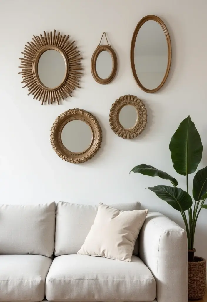 26 College Apartment Decor Ideas on a Budget 24. Decorative Mirrors