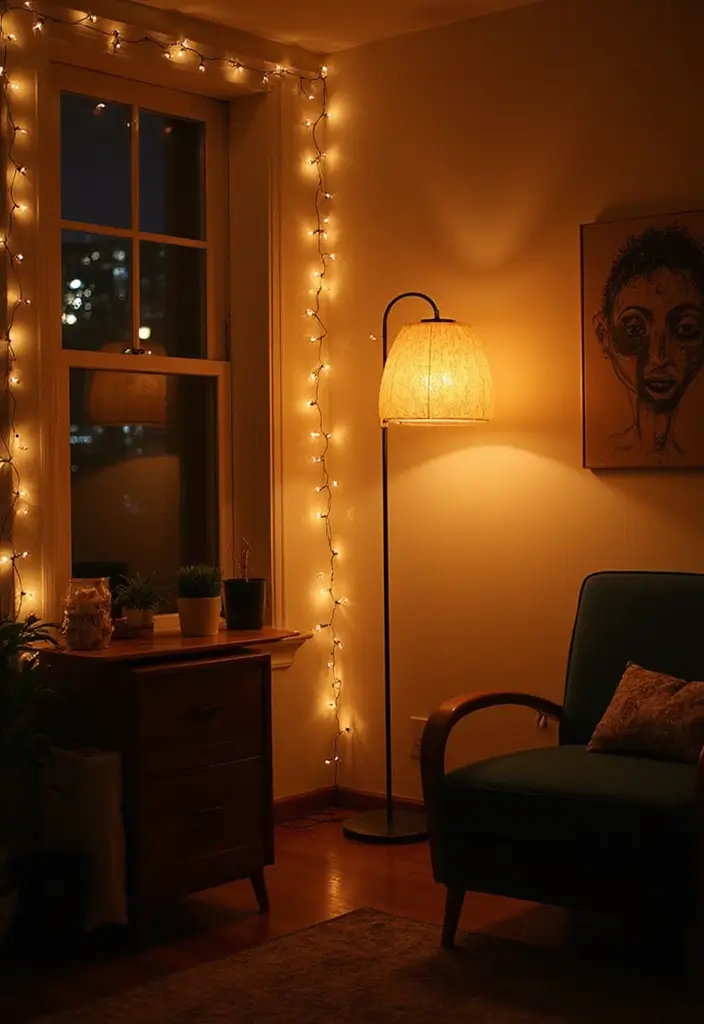 26 College Apartment Decor Ideas on a Budget 6. Creative Lighting Solutions