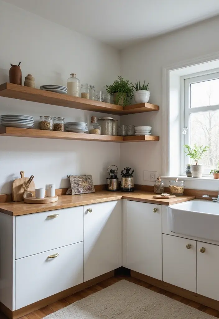 26 Kitchen Apartment Layouts That Save Space Beautifully - 17. Smart Use of Corners