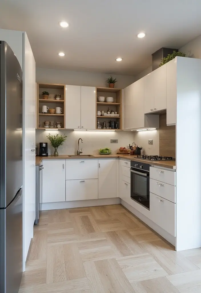 26 Kitchen Apartment Layouts That Save Space Beautifully - 2. L-Shaped Layouts