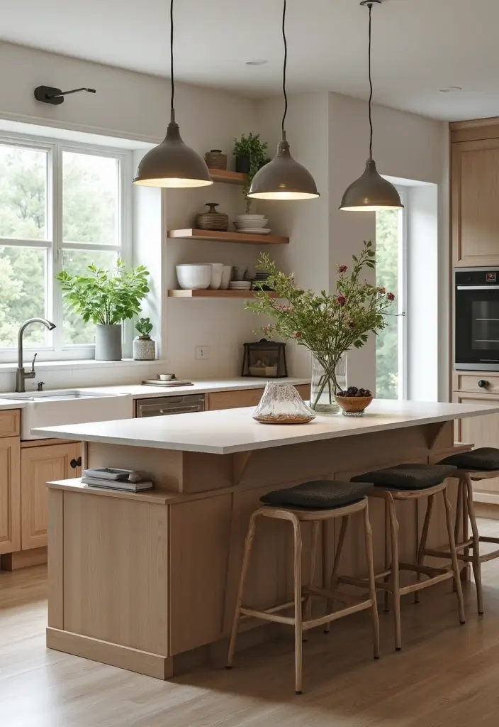 26 Kitchen Apartment Layouts That Save Space Beautifully - 21. Functional Islands