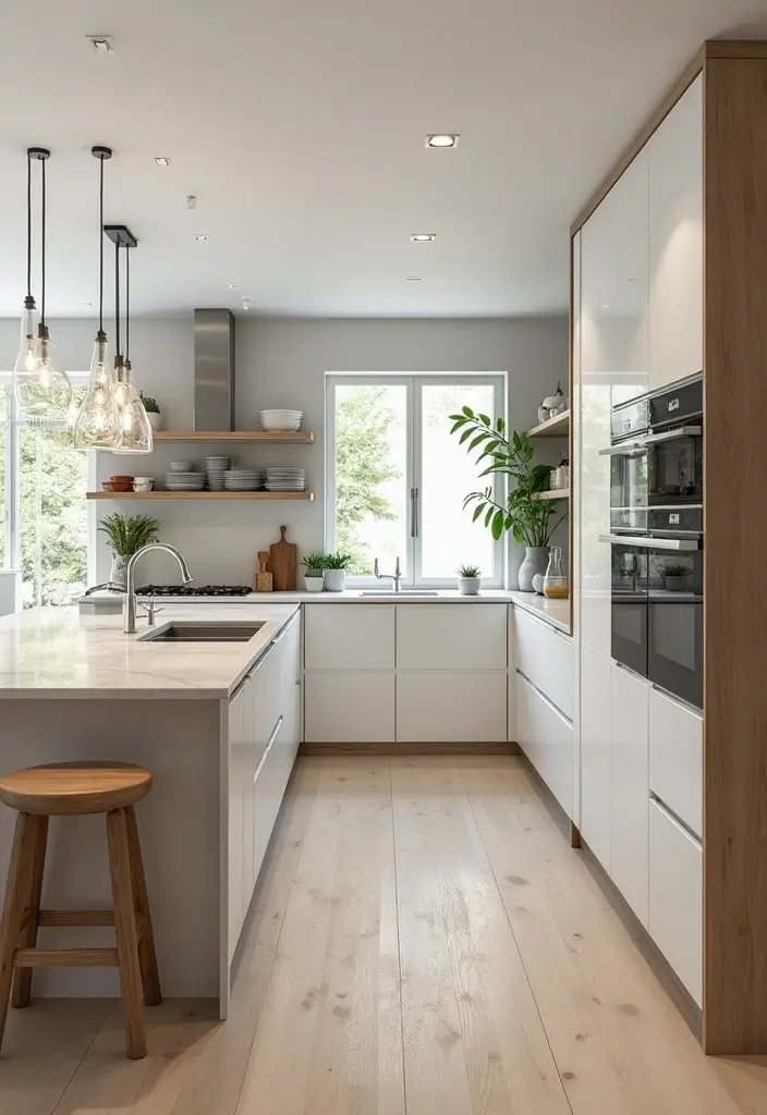 26 Kitchen Apartment Layouts That Save Space Beautifully - 24. Create Zones