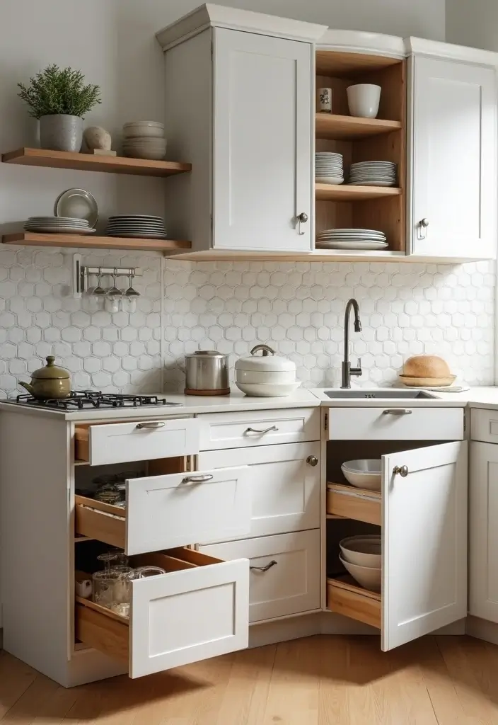 26 Kitchen Apartment Layouts That Save Space Beautifully - 25. Space-Saving Techniques