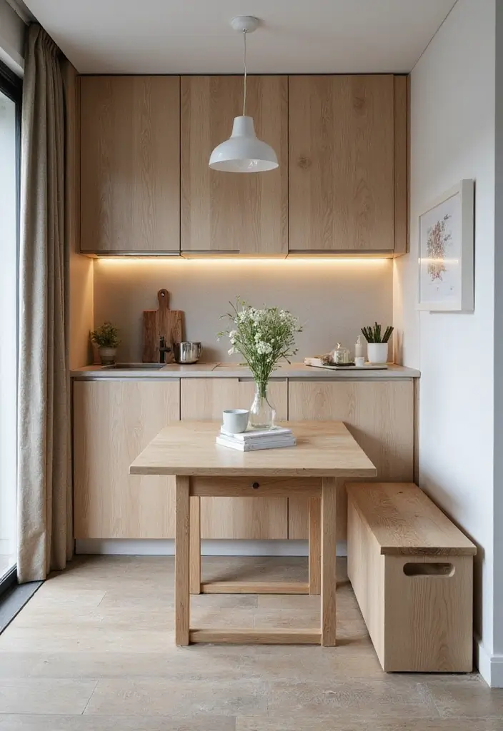 26 Kitchen Apartment Layouts That Save Space Beautifully - 8. Convertible Furniture