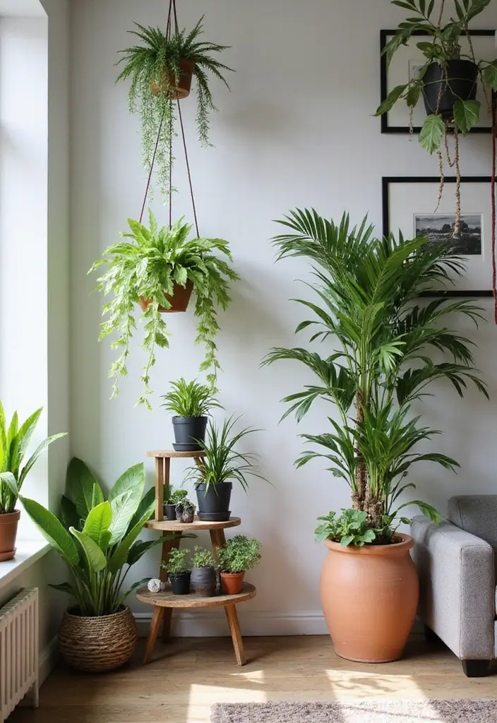 26 Small Loft Apartment Layouts That Save Space Smartly 17 26 Small Loft Apartment Layouts That Save Space Smartly - 17. Smart Plant Placement