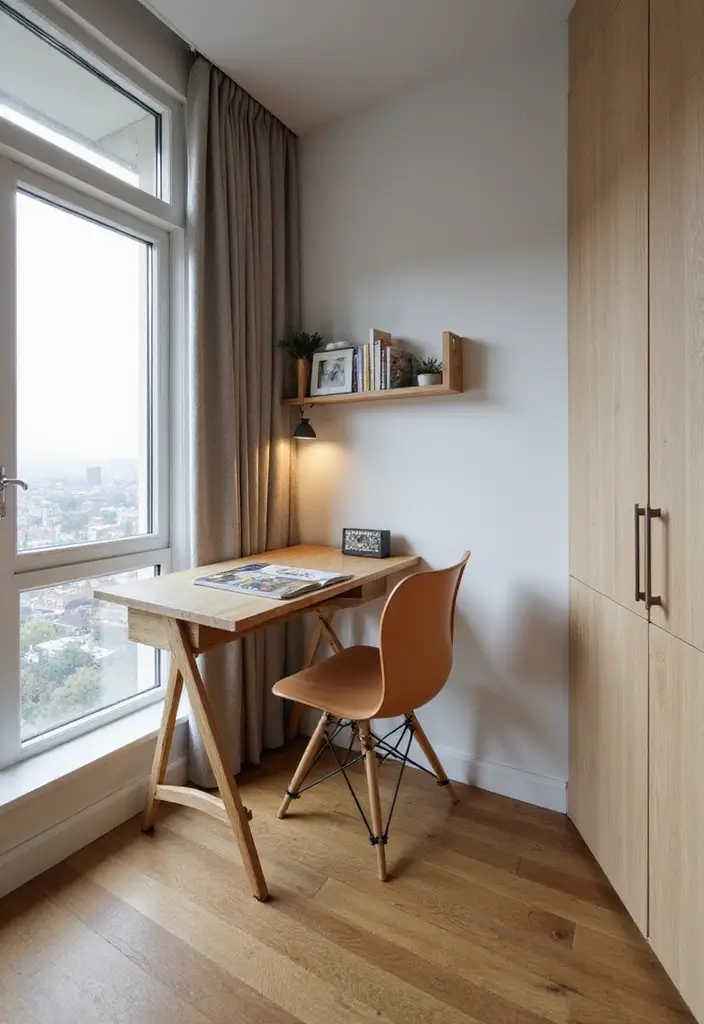 26 Small Loft Apartment Layouts That Save Space Smartly 20 26 Small Loft Apartment Layouts That Save Space Smartly - 20. Convertible Office Spaces