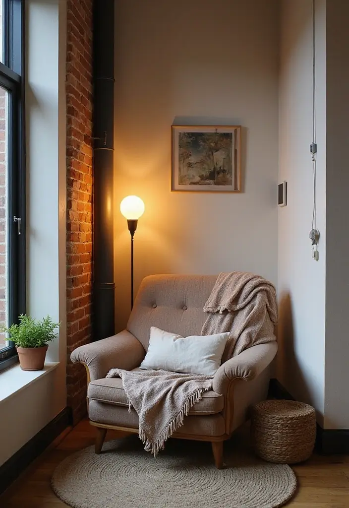 26 Small Loft Apartment Layouts That Save Space Smartly 8 26 Small Loft Apartment Layouts That Save Space Smartly - 8. Cozy Nooks for Relaxation