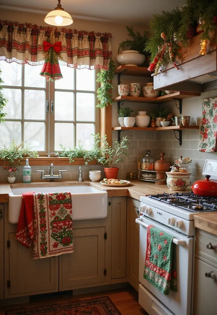 27 Apartment Christmas Decor Ideas That Spark Holiday Magic 21 27 Apartment Christmas Decor Ideas That Spark Holiday Magic - 21. Holiday-Themed Kitchen Accents