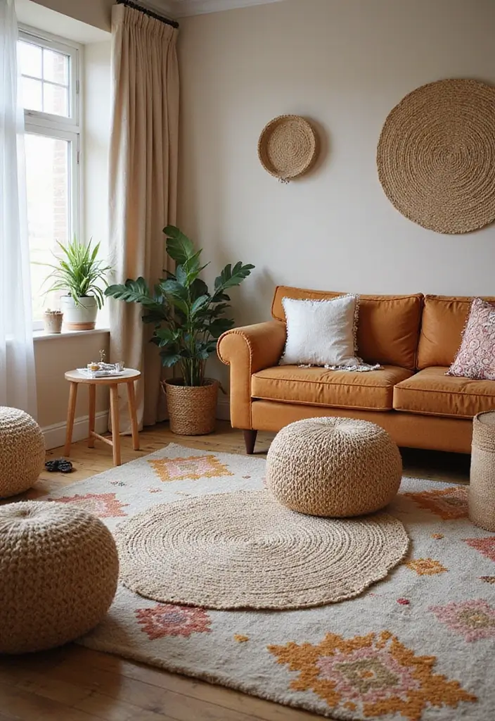 27 Apartment Decor Aesthetic Looks That Are Pinterest-Worthy - 15. Textured Rugs