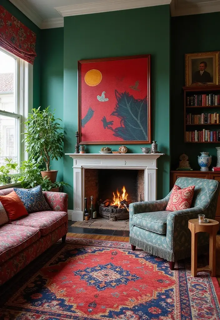 27 Apartment Decor Aesthetic Looks That Are Pinterest-Worthy - 5. Bold Color Palettes