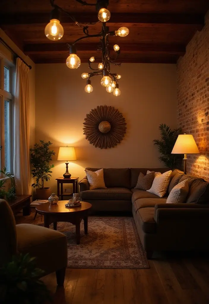 27 Apartment Decor Aesthetic Looks That Are Pinterest-Worthy - 7. Layered Lighting