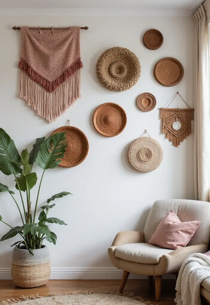 27 Cute Apartment Decor Ideas for a Playful Personal Touch 16 27 Cute Apartment Decor Ideas for a Playful Personal Touch - 16. Artistic Wall Hangings