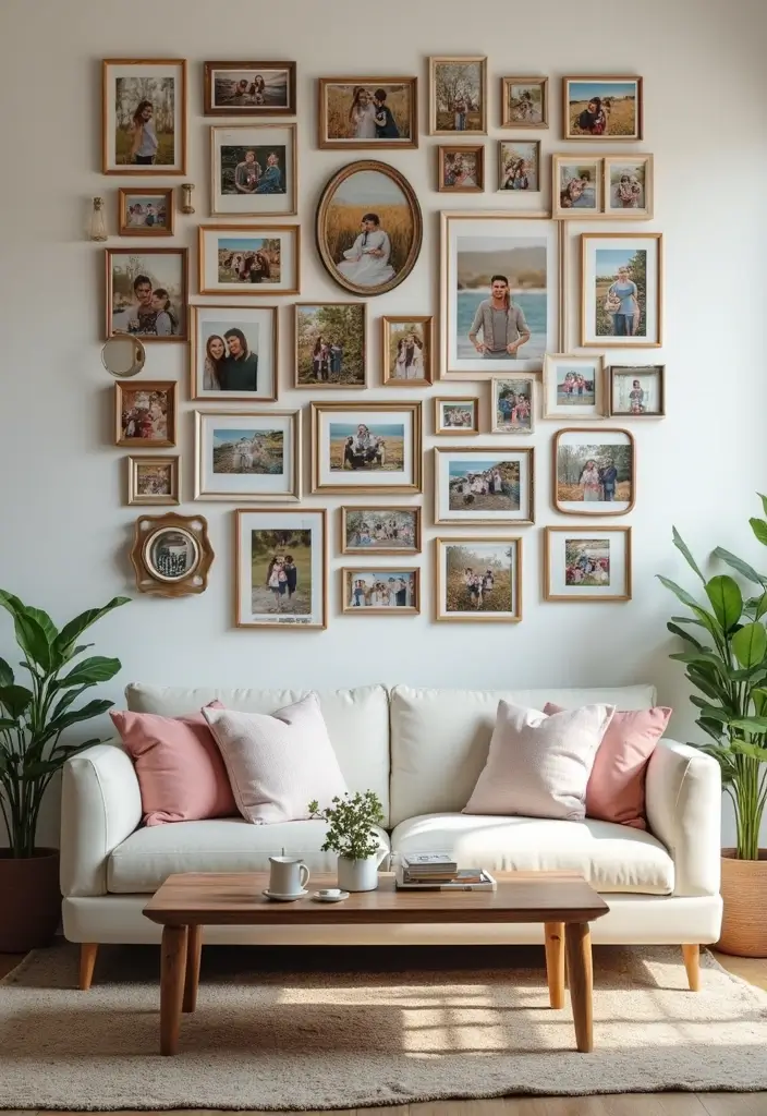 27 Cute Apartment Decor Ideas for a Playful Personal Touch 4 27 Cute Apartment Decor Ideas for a Playful Personal Touch - 4. Playful Photo Collage