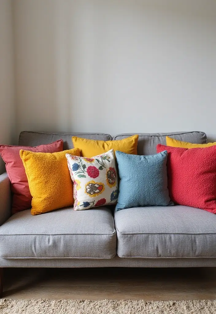 27 Cute Apartment Decor Ideas for a Playful Personal Touch 5 27 Cute Apartment Decor Ideas for a Playful Personal Touch - 5. Funky Throw Pillows