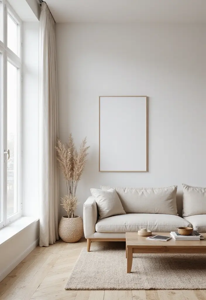 27 Living Room Ideas Apartment Spaces That Look Bigger and Brighter - 14. Opt for Minimalist Decor