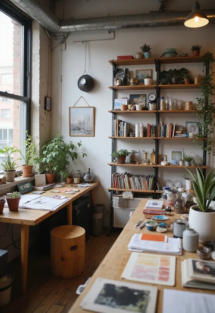 27 NYC Apartment Interior Styles Packed with Personality 25 27 NYC Apartment Interior Styles Packed with Personality - 25. Artist's Workshop