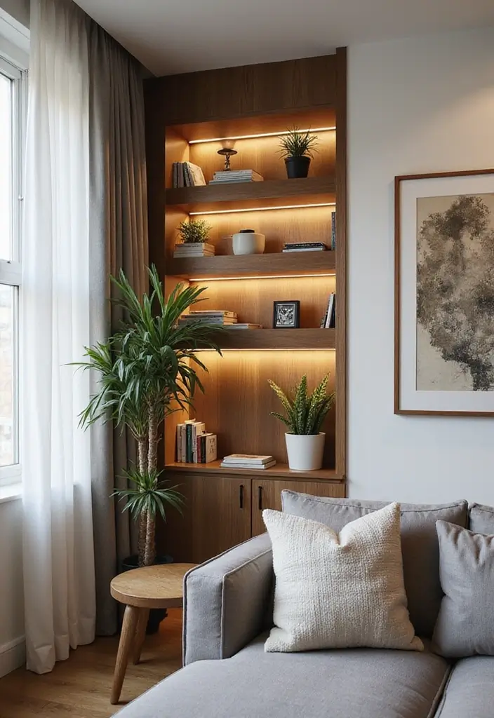 27 Small One Bedroom Apartment Ideas to Maximize Every Inch 1 27 Small One Bedroom Apartment Ideas to Maximize Every Inch - 1. Floating Shelves for Style and Storage
