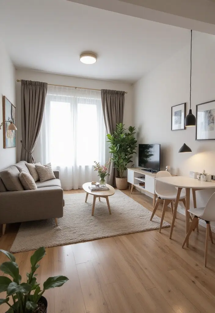 27 Small One Bedroom Apartment Ideas to Maximize Every Inch 13 27 Small One Bedroom Apartment Ideas to Maximize Every Inch - 13. Define Different Zones with Furniture Arrangement