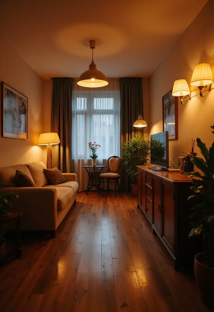 27 Small One Bedroom Apartment Ideas to Maximize Every Inch 18 27 Small One Bedroom Apartment Ideas to Maximize Every Inch - 18. Use Smart Lighting Options