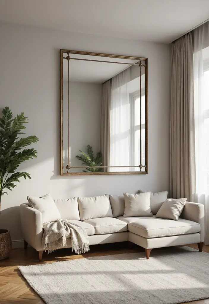 27 Small One Bedroom Apartment Ideas to Maximize Every Inch 5 27 Small One Bedroom Apartment Ideas to Maximize Every Inch - 5. Mirrors to Create Depth