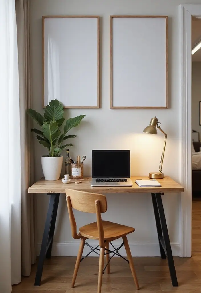 27 Small One Bedroom Apartment Ideas to Maximize Every Inch 6 27 Small One Bedroom Apartment Ideas to Maximize Every Inch - 6. Wall-Mounted Desks