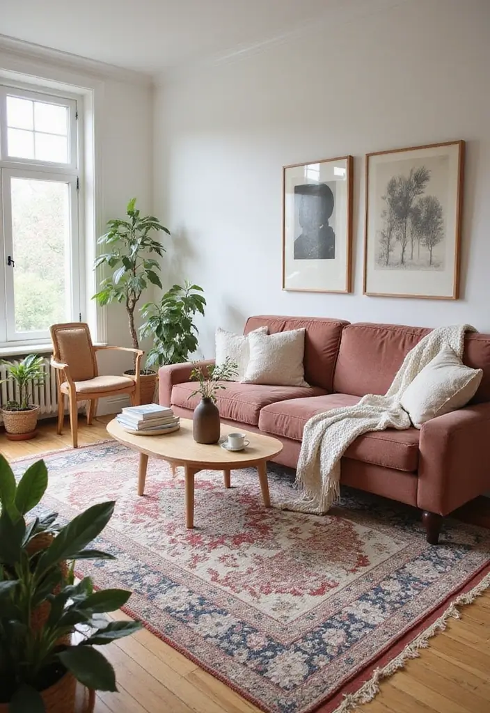 27 Small One Bedroom Apartment Ideas to Maximize Every Inch 9 27 Small One Bedroom Apartment Ideas to Maximize Every Inch - 9. Stylish Area Rugs to Define Spaces